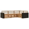 vidaXL Set di divani da esterno 4 pz Naturale Legno di Acacia Massello
