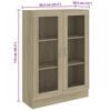vidaXL Armadietto Vetrina Rovere Sonoma 82,5x30,5x115 cm Multistrato
