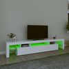 vidaXL Mobile Porta TV con Luci LED Bianco 215x36,5x40 cm