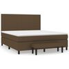 vidaXL Giroletto a Molle con Materasso Marrone Scuro 180x200cm Tessuto