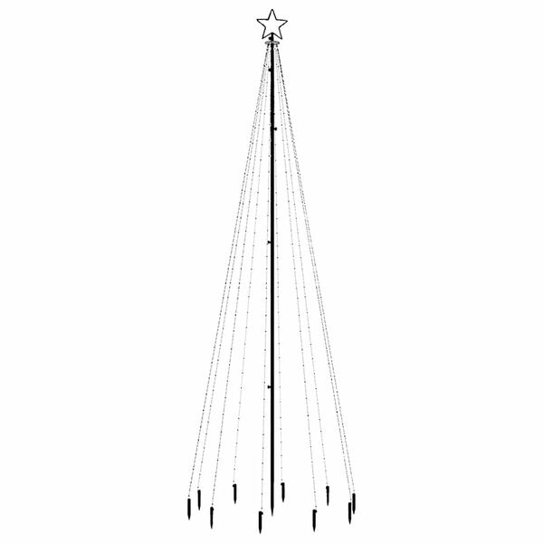 vidaXL Albero di Natale con Puntale Colorato 310 LED 300 cm