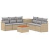 vidaXL Set di divani 8 pz Beige e Grigio Chiaro