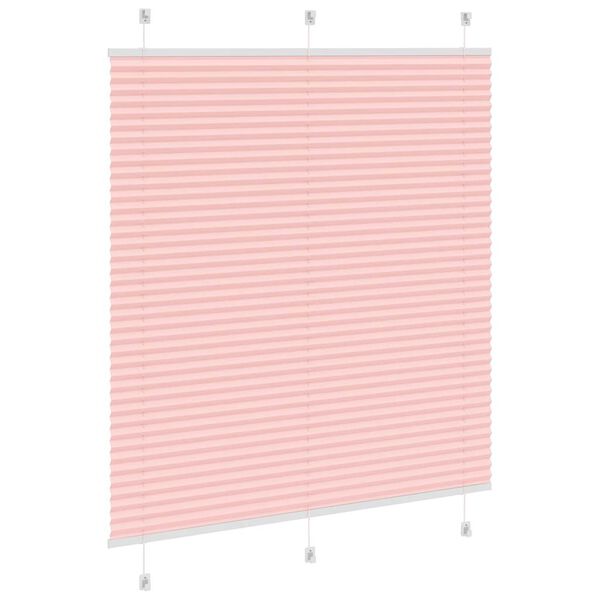 vidaXL Tenda Plissettata Rosa 115x150 cm Larghezza Tessuto 114,4 cm