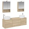 vidaXL Set di mobili per il bagno 5 pcs Rovere Sonoma