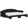 vidaXL Divano Letto Estraibile con Materassi Nero 80x200 cm Velluto