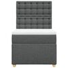 vidaXL Giroletto a Molle con Materasso Grigio Scuro 80x200 cm Tessuto