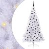 vidaXL Albero di Natale artificiale Bianco 210 cm PVC e Acciaio