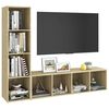 vidaXL Mobili TV 2 pz Rovere Sonoma 142,5x35x36,5 cm Legno Multistrato