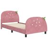 vidaXL Struttura letto bambini con testata Rosa 90 x 200 cm Velluto