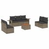 vidaXL Set Divano da Giardino 8 pz con Cuscini Grigio in Polyrattan