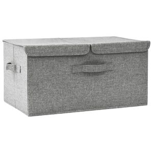 vidaXL Scatola Portaoggetti in Tessuto 50x30x25 cm Grigio