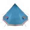 vidaXL Tenda Tipi Familiare con tetto Blu e Grigio 560 x 560 x 300 cm