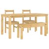 vidaXL Set da Pranzo 4 pz PANAMA in Legno Massello di Pino