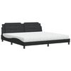 vidaXL Letto con Materasso Zadar Nero 200x200 cm in Similpelle
