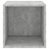 vidaXL Mobili a Muro 4pz Grigio Cemento 37x37x37 cm Legno Multistrato
