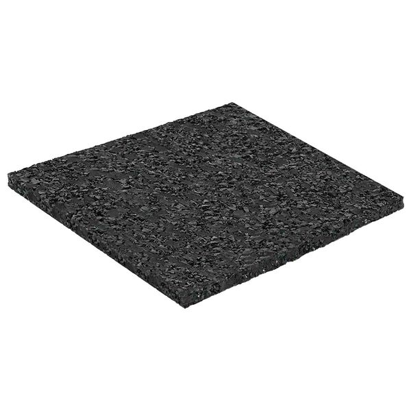 vidaXL Pad per patio in granuli di gomma Nero 9 x 9 x 0,3 cm Gomma