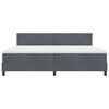 vidaXL Letto a molle con materasso Grigio scuro 200 x 200 cm Velluto