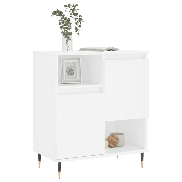 vidaXL Credenza Bianca 60x35x70 cm in Legno Multistrato