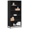 vidaXL Libreria Nera 80,5x35x170,5 cm in Truciolato