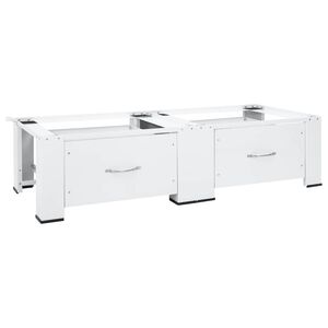 vidaXL Supporto Doppio Lavatrice e Asciugatrice con Cassetti Bianco