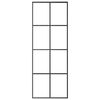 vidaXL Porta Scorrevole in Alluminio e Vetro ESG 76x205 cm Nera