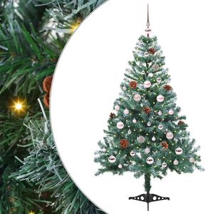 vidaXL Albero di Natale artificiale Verde 150 cm PVC e Acciaio