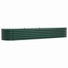 vidaXL Letto Rialzato Verde 320 x 80 x 44 cm Acciaio