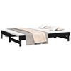 vidaXL Dormeuse Estraibile Nera 2x(90x200) cm Legno Massello di Pino