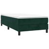 vidaXL Giroletto a Molle con Materasso Verde Scuro 90x190 cm Velluto