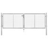 vidaXL Cancello da Giardino in Acciaio Zincato 306x75 cm Argento