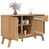 vidaXL Credenza OLDEN Marrone 114x43x73,5 cm in Legno Massello di Pino