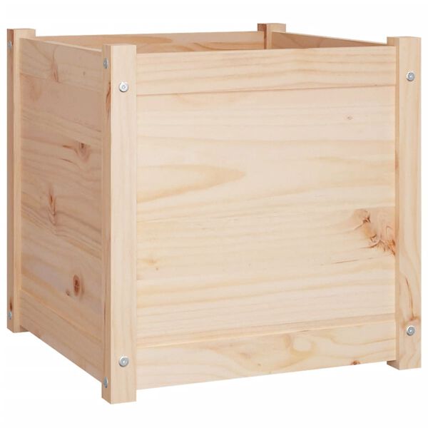 vidaXL Fioriere da Giardino 2 pz 50x50x50 cm in Legno Massello di Pino