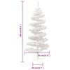 vidaXL Albero di Natale Preilluminato con Vaso Bianco 180 cm in PVC