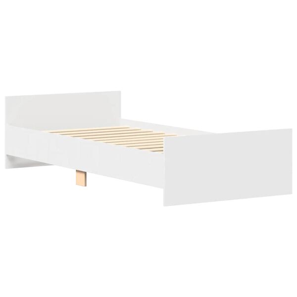 vidaXL Giroletto Bianco 90x200 cm in Legno Multistrato
