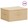 vidaXL Scatola di Stoccaggio 24 pcs Crema 43 x 34 x 23 cm