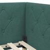 vidaXL Cornice del letto ad angolo Verde Scuro 90 x 190 cm Tessuto