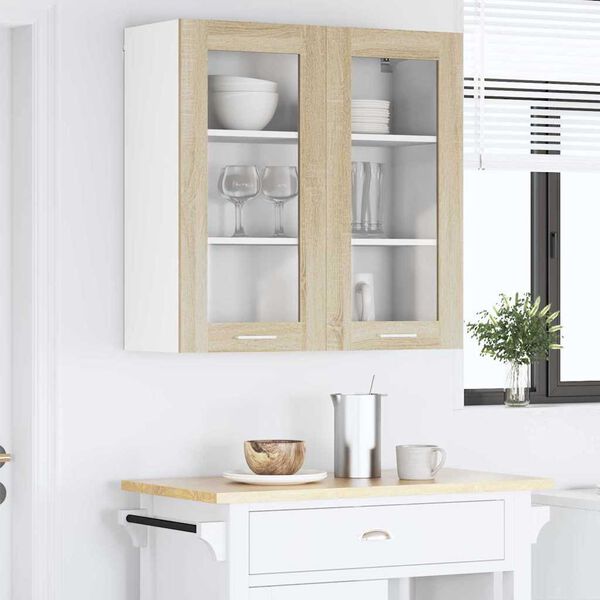 vidaXL Armadio pensile Rovere Sonoma 80 x 31 x 80 cm Legno multistrato