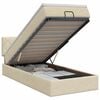 vidaXL Letto ottomano con materasso Crema 100 x 200 cm Tessuto