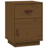 vidaXL Comodino ambra 40x34x55 cm in Legno Massello di Pino