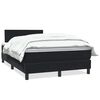 vidaXL Giroletto a Molle con Materasso Nero 120x210 cm in Velluto