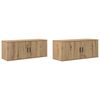 vidaXL Set Mobile TV da Parete 2 pcs Rovere artigianale