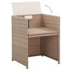vidaXL Set da Pranzo da Giardino 15 pz con Cuscini in Polyrattan Beige