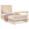 vidaXL Giroletto con Testiera 100x200 cm Legno Massello di Pino