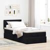 vidaXL Struttura Letto Pouf con Materasso Nero 90x200 cm in Velluto