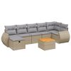 vidaXL Set Divano da Giardino 8 pz con Cuscini Beige Misto Polyrattan