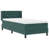 vidaXL Letto a molle con materasso Verde Scuro 190 x 90 cm Velluto