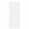 vidaXL Porta scorrevole ORKDAL Bianco 83 x 202 cm Pino massello