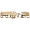 vidaXL Set di divani da esterno 6 pz Bianco e Beige