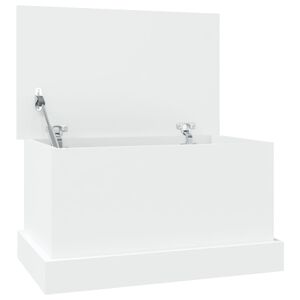 vidaXL Scatola portaoggetti bianca 50x30x28 cm in legno ingegnerizzato