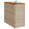 vidaXL Tavolo da Giardino Piano in Legno Beige 58x27,5x55cm Polyrattan